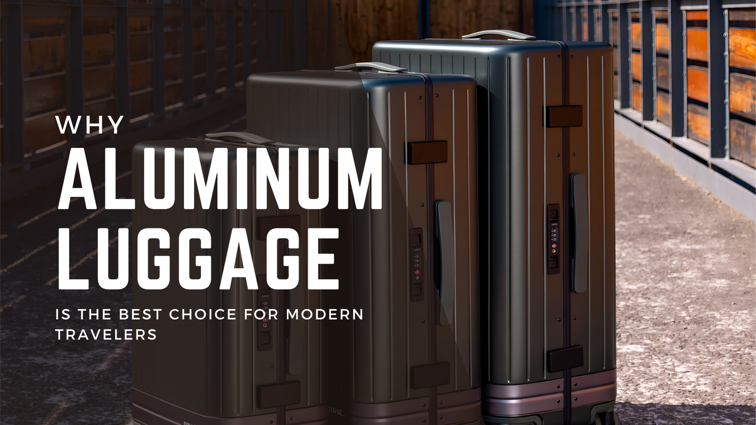 "Armus Luggage aluminum suitcase collection showcasing durable designs with TSA locks and smooth spinner wheels, available in various sizes for modern travelers."
