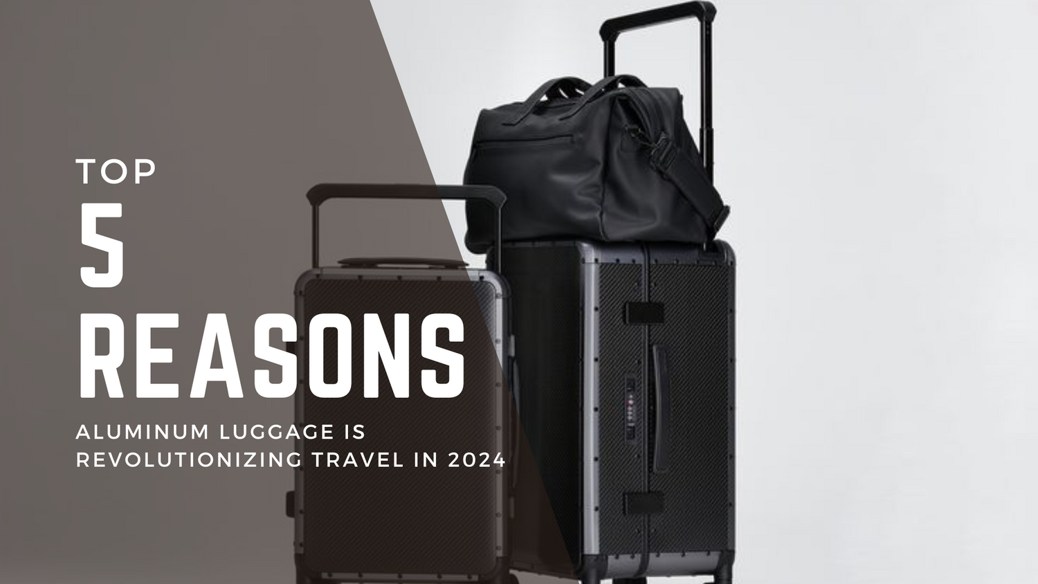 "Traveler rolling an Armus aluminum suitcase with smooth 360-degree spinner wheels."