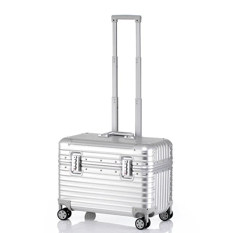 Sleek Atlas aluminium suitcase for luxury travelers