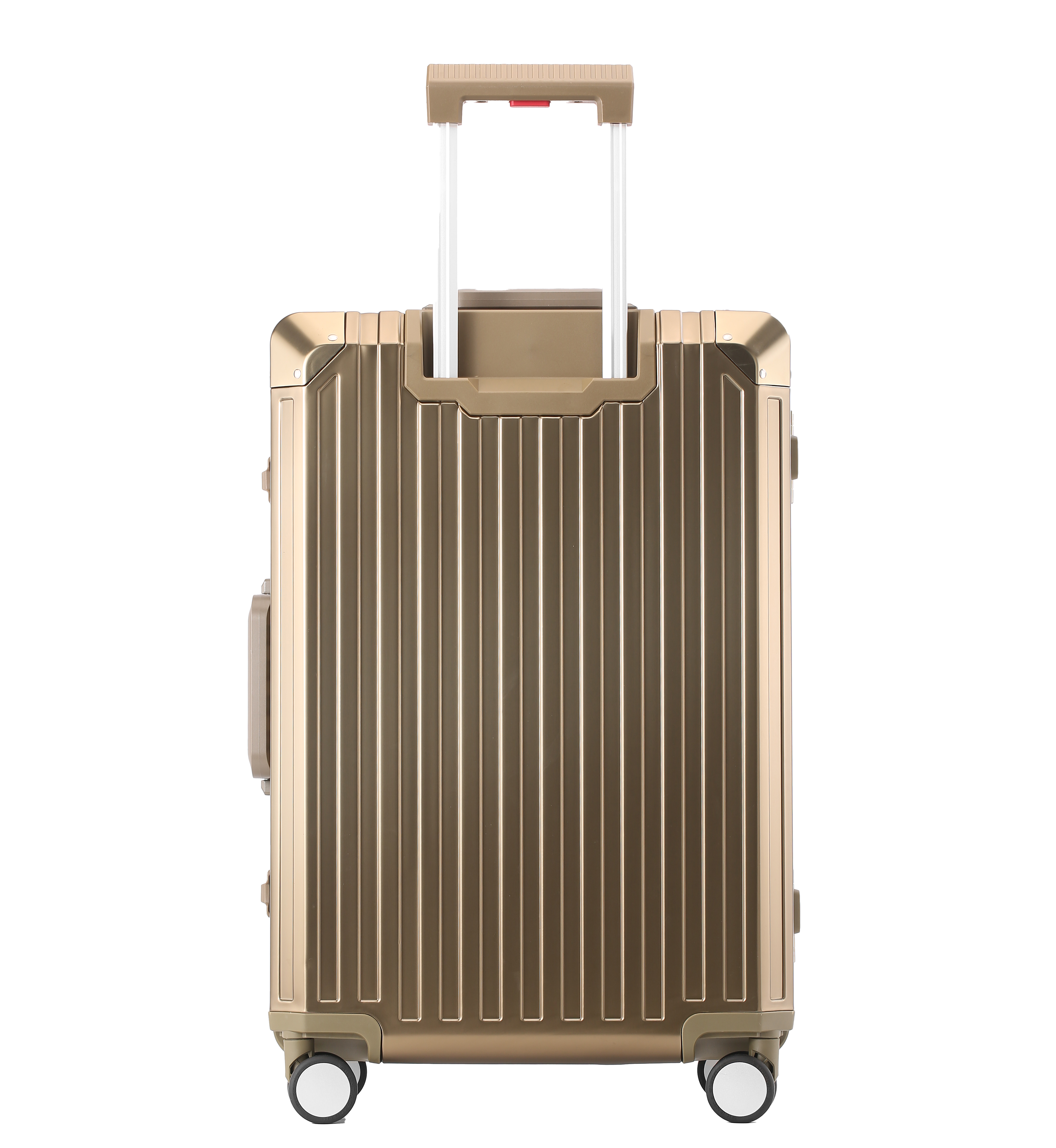 High-quality gold aluminum suitcase for business and leisure travel